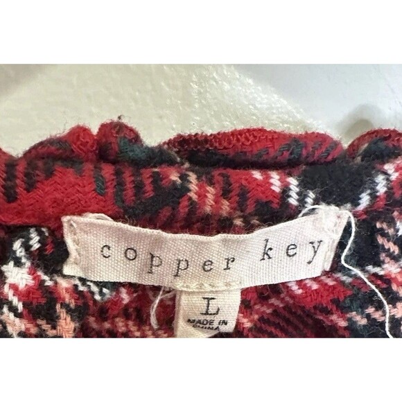 Copper Key Red Plaid Girl Size Large Holiday Party Christmas - Picture 7 of 7